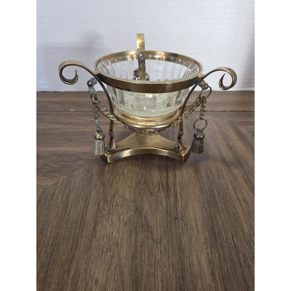 vintage brass display stand